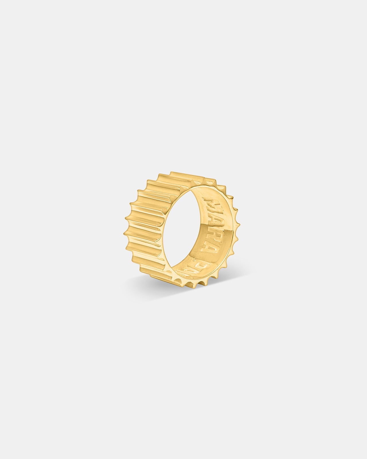 Column Drum Bold Ring In Gold Vermeil