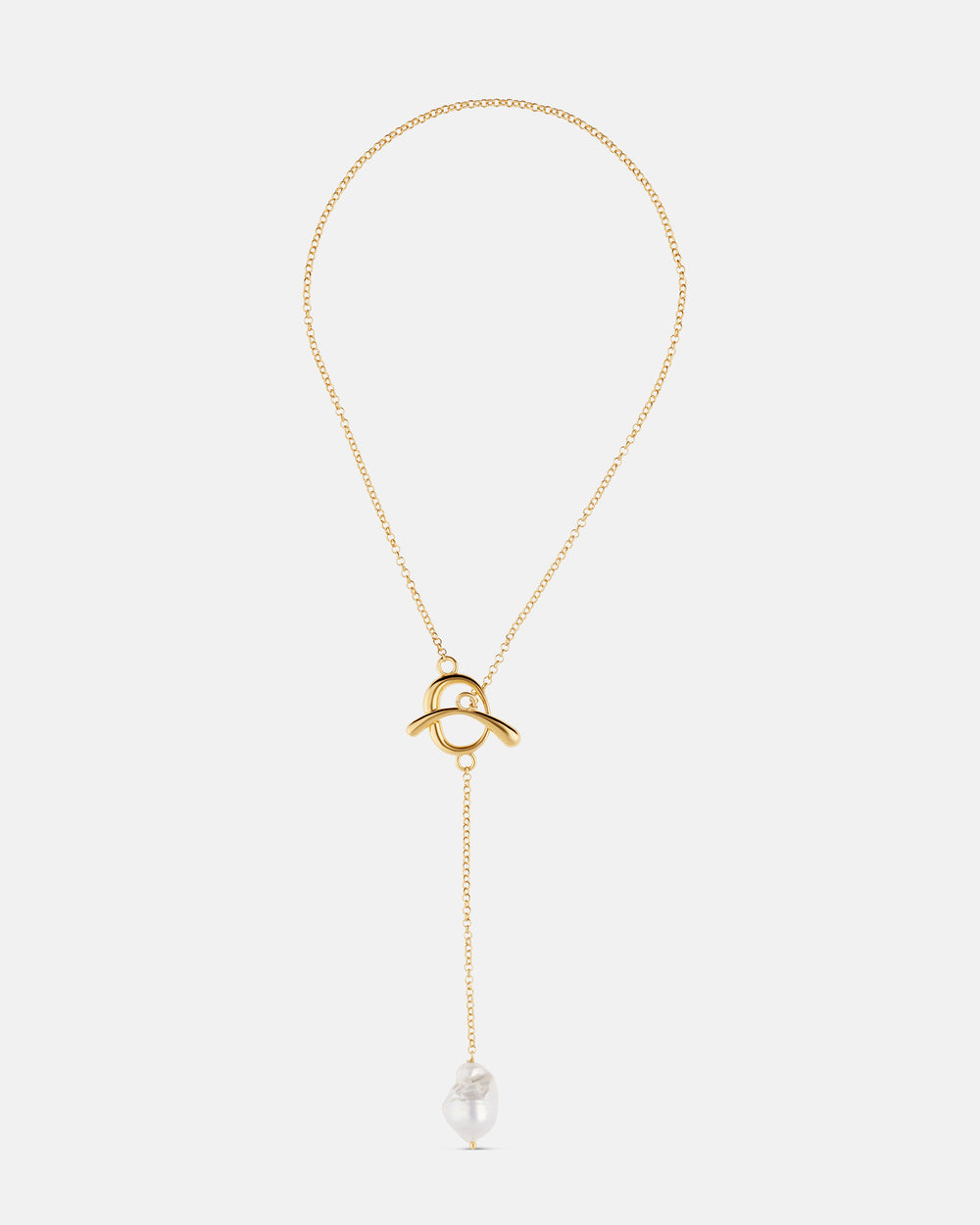 Collar Talisman Cadena Toggle en vermeil