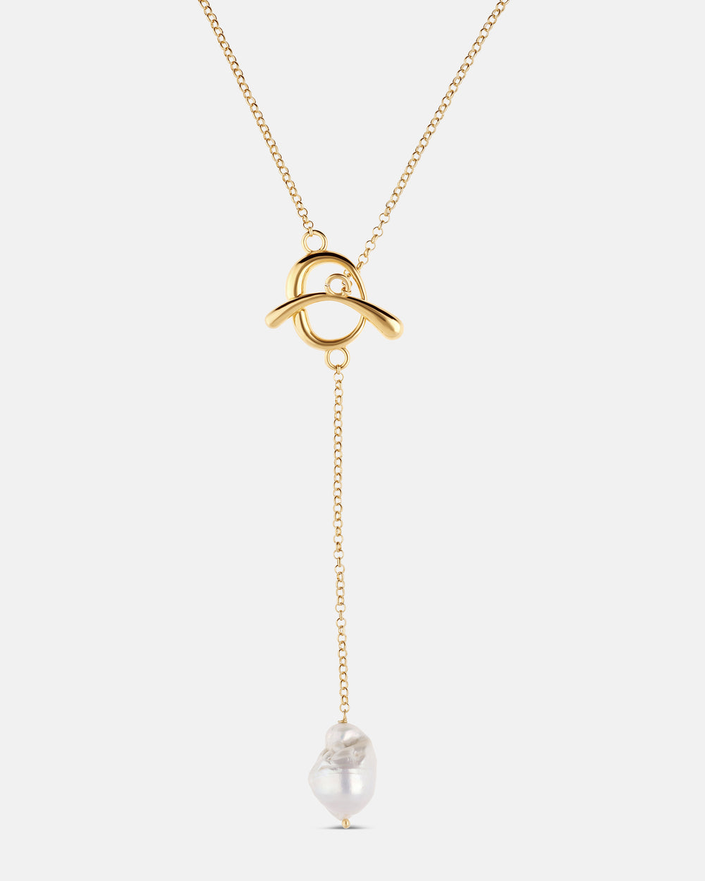 Collar Talisman Cadena Toggle en vermeil
