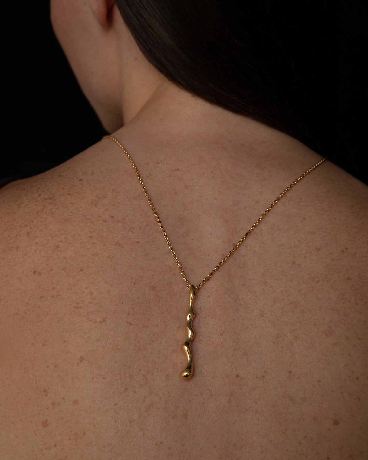 Poem Pendant Necklace In Gold Vermeil