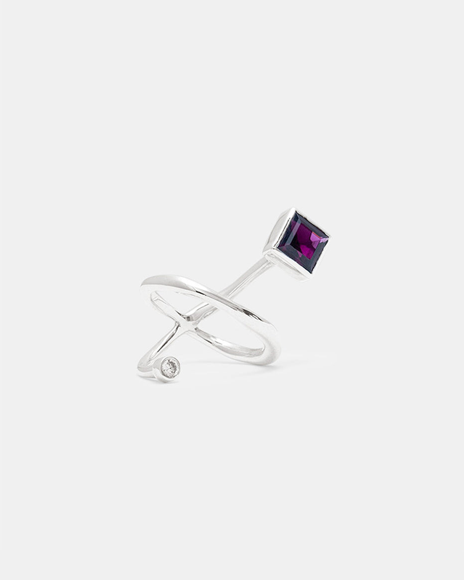Anillo Mies con rodolita