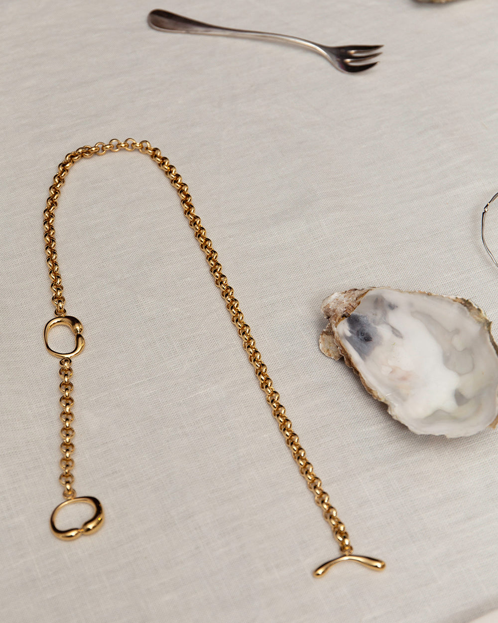 Collar de cadena Hope toggle en vermeil