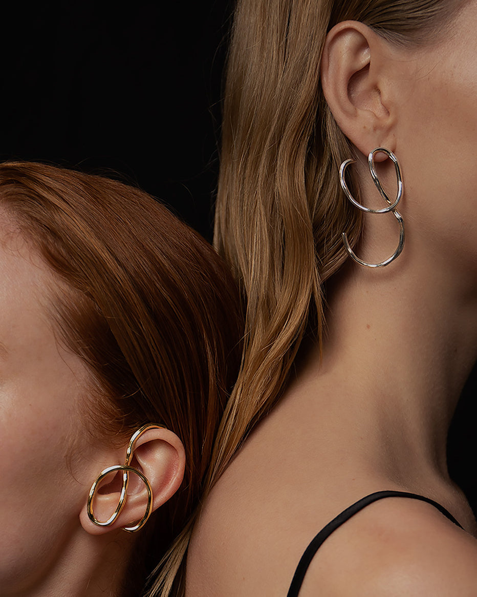 【HYERES LOR】24SS★ SL (W) Tennis One Touch Earrings M HYERES LOR】24SS☆ SL (W) Tennis One Touch Earrings M