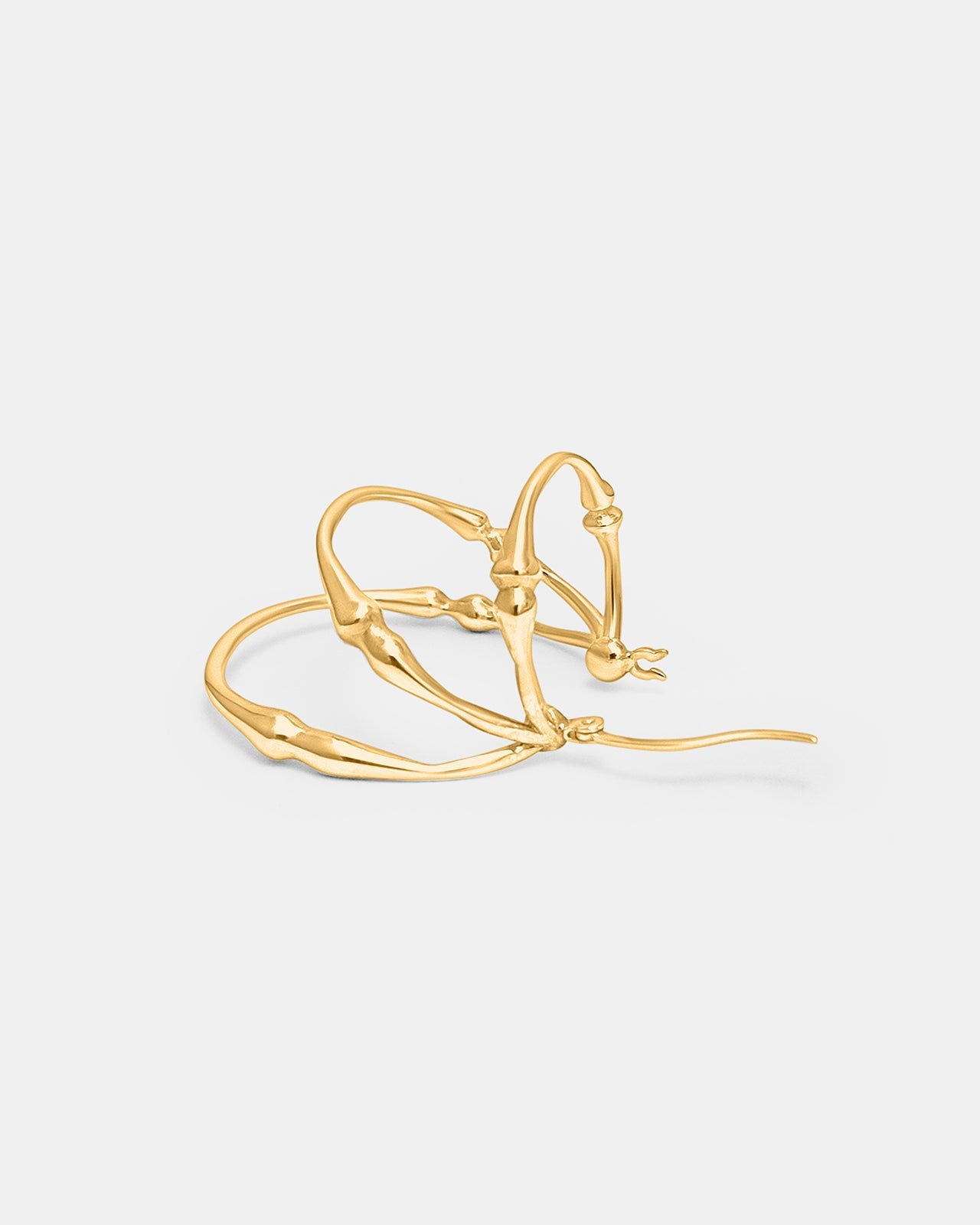 Hope Triple Hoop Earrings In Gold Vermeil