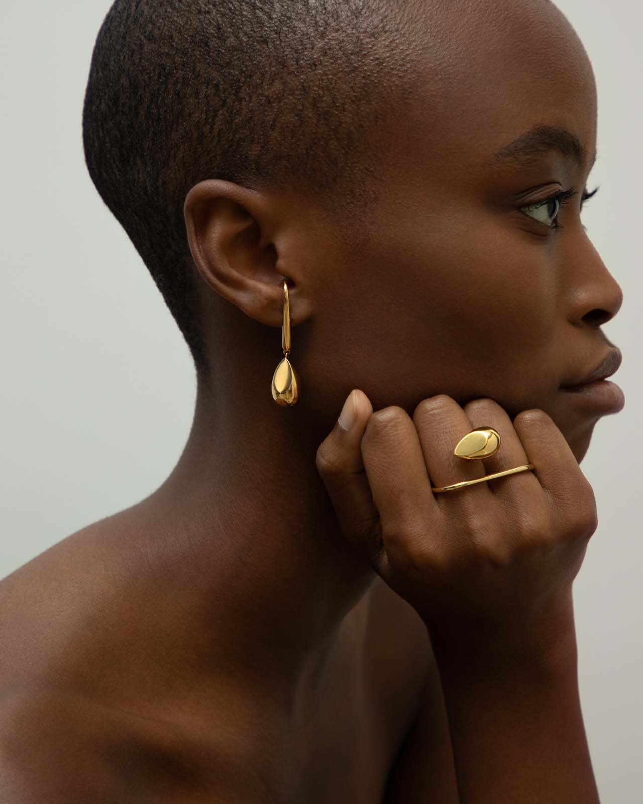 Small Sense Earrings In Gold Vermeil