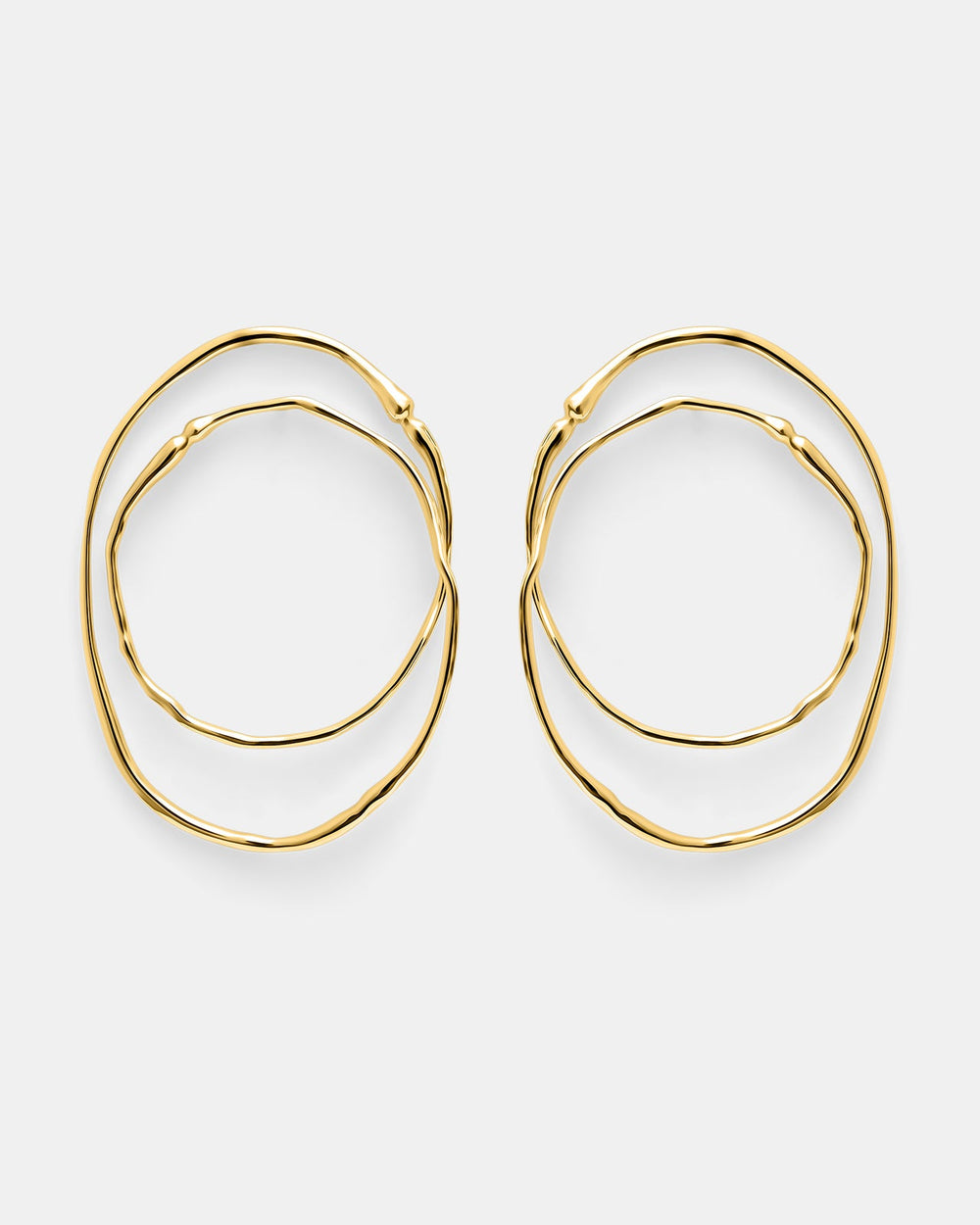 Hope Small Double Hoop Earrings In Gold Vermeil