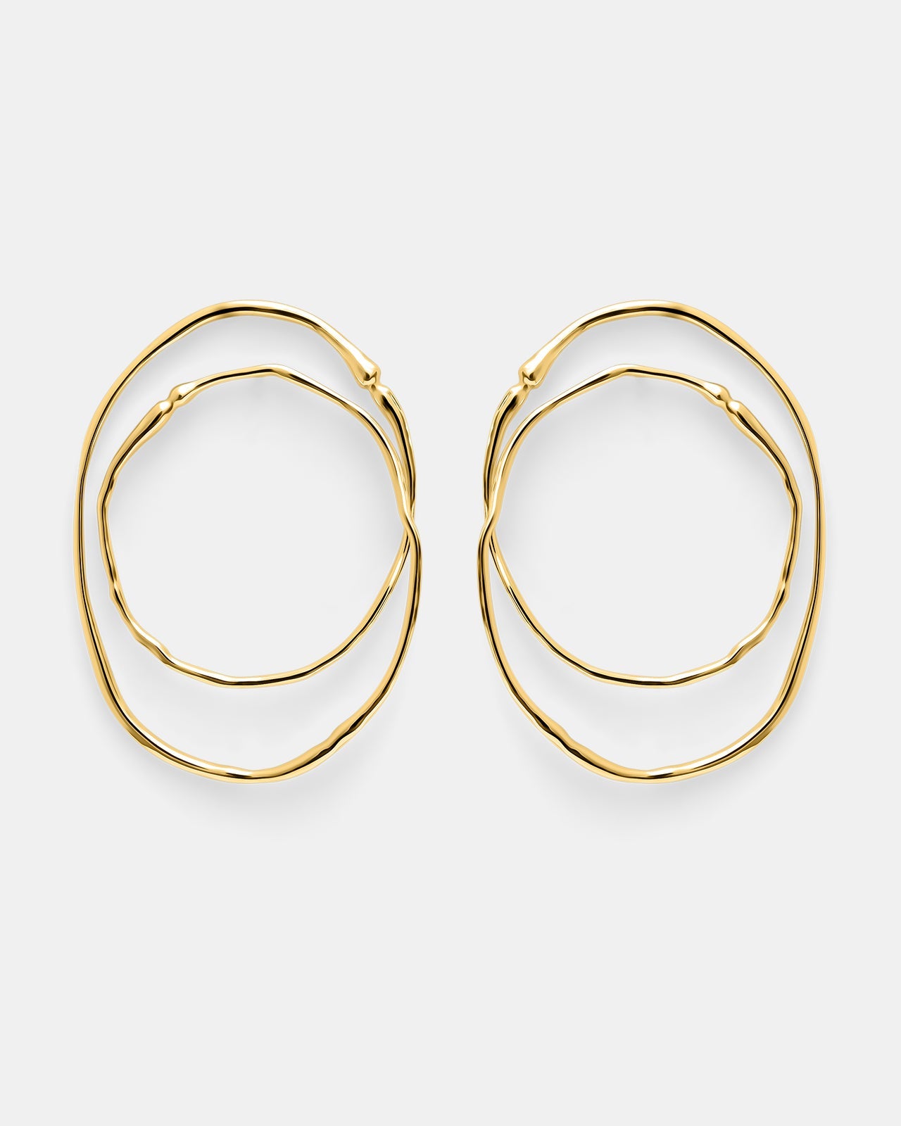 Hope Small Double Hoop Earrings In Gold Vermeil