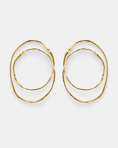 Petites créoles Hope Double Hoop en vermeil