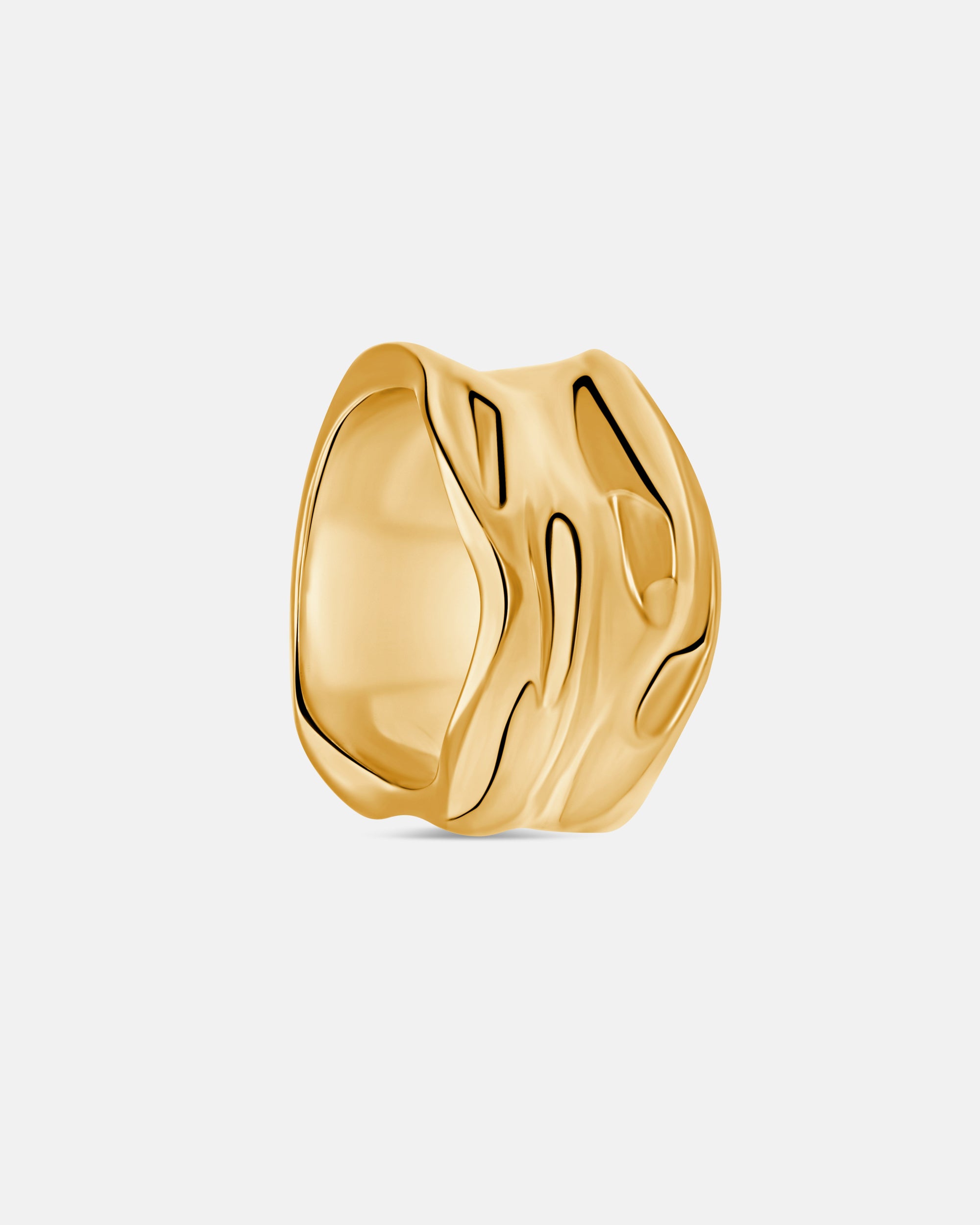 Aurora Wide Ring In Gold Vermeil