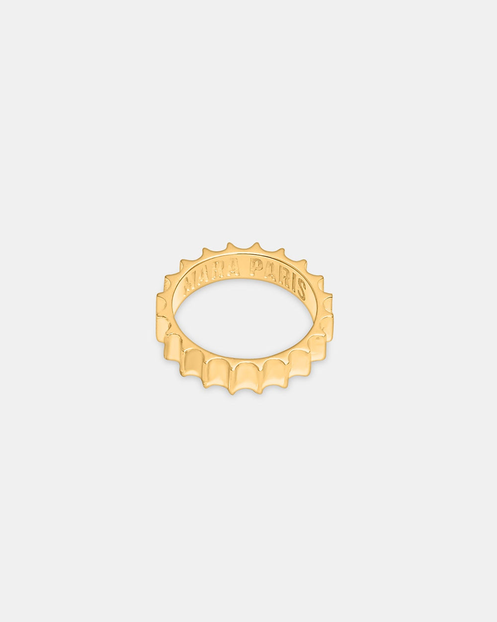 Column Drum Ring In Gold Vermeil