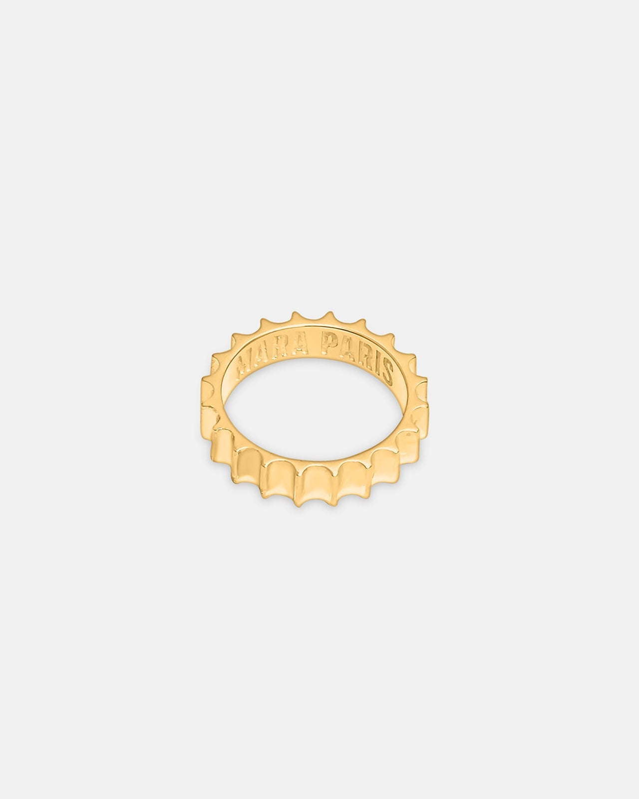 Bague Column Drum en vermeil