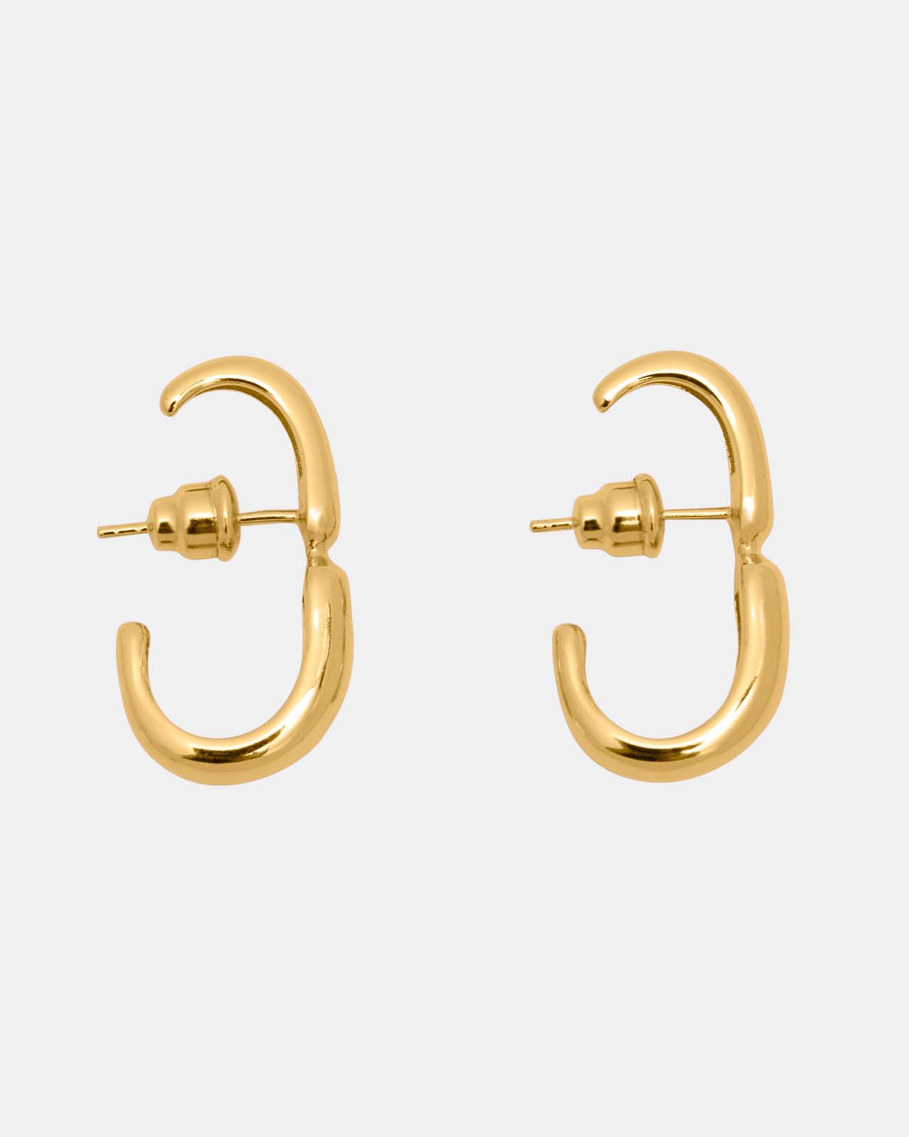Hope Huggie Earrings In Gold Vermeil – Mara Paris