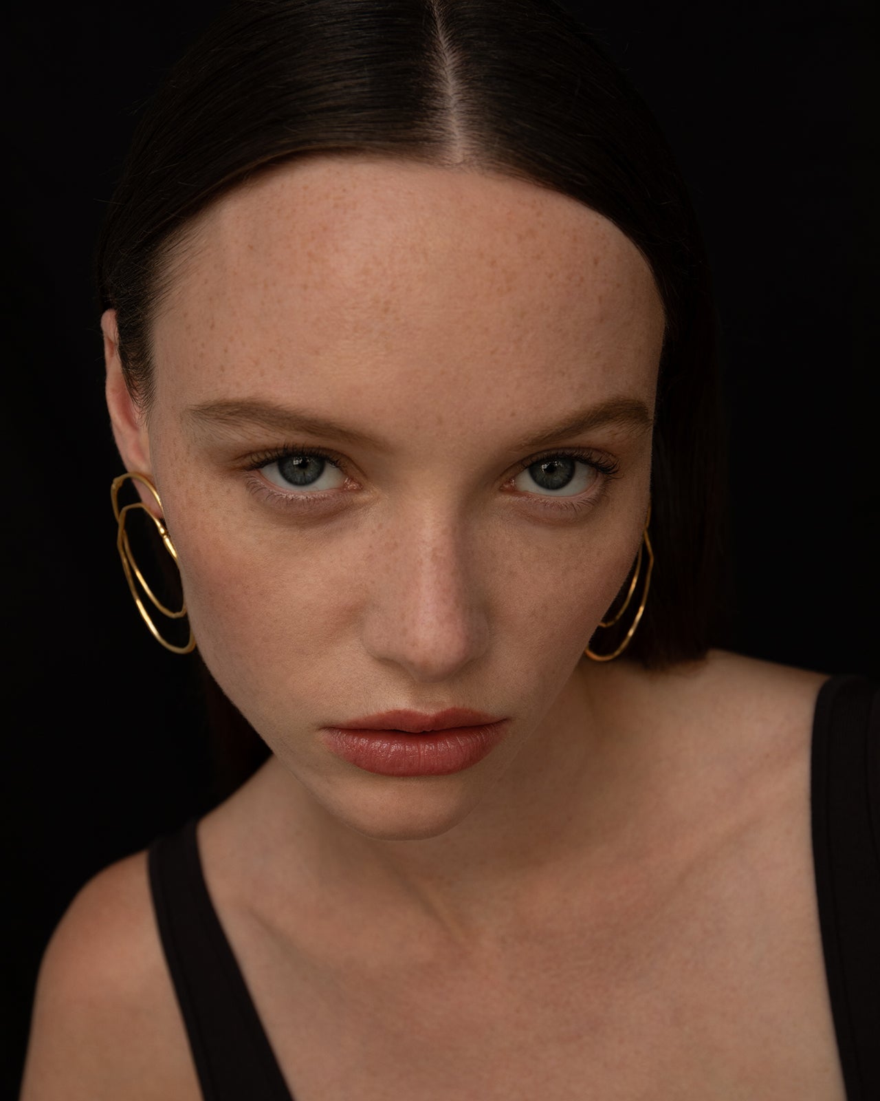 Hope Small Double Hoop Earrings In Gold Vermeil