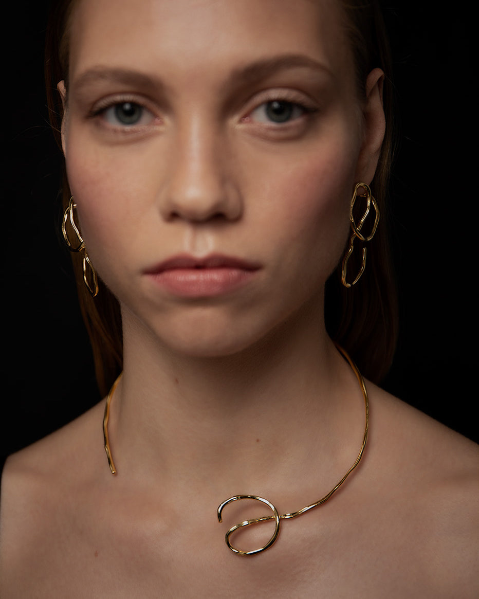 Pendientes Aino en vermeil