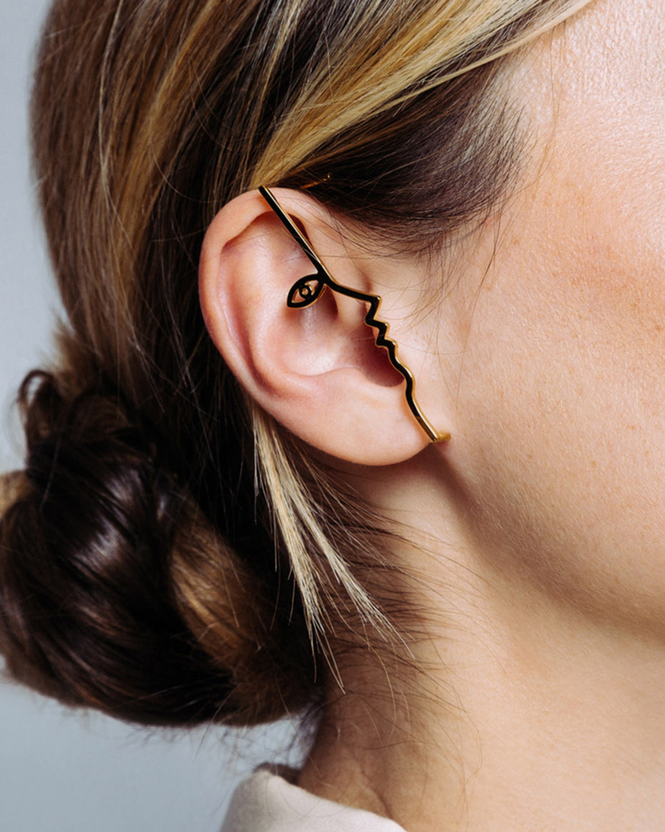 Dina Ear Cuff In Gold Vermeil