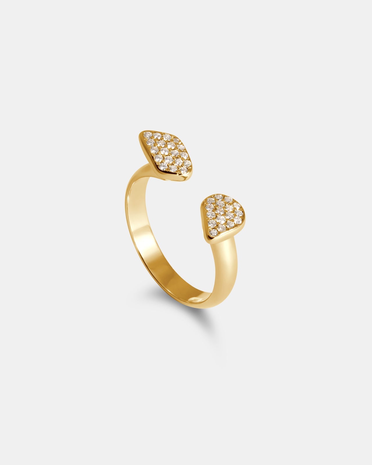 Dream Ring In 18K Solid Gold With Pave Diamonds